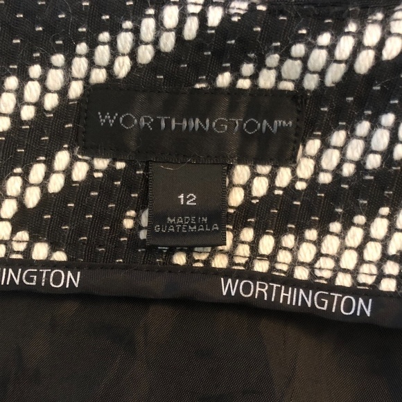 Worthington Chevron Patch Mini Skirt Black & White - Picture 2 of 6